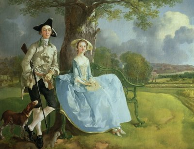 Mr and Mrs Andrews (detail) by Thomas Gainsborough